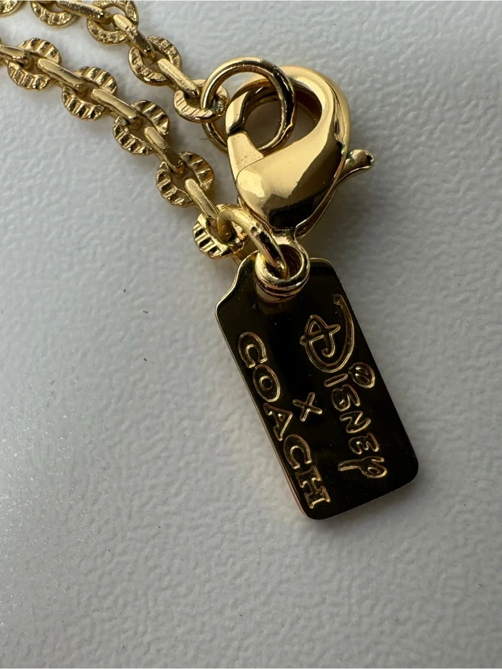 Disney X Coach Pluto Gold Plated And Braided Friendship Bracelet And Necklace